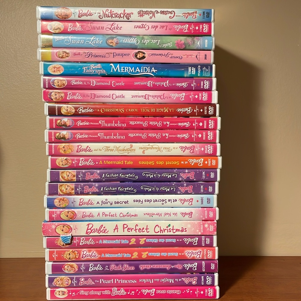 Assorted Barbie Movie DVDs! (22 total, $7 each)